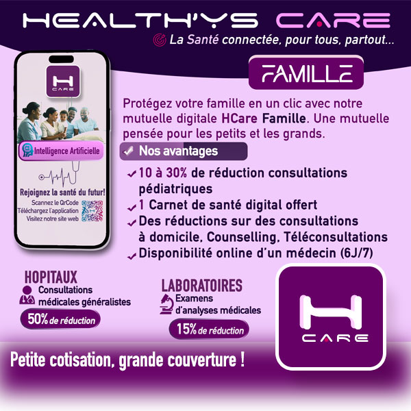 HCare FAMILLE Petite cotisation, grande couverture. HCare, c’est tout bon